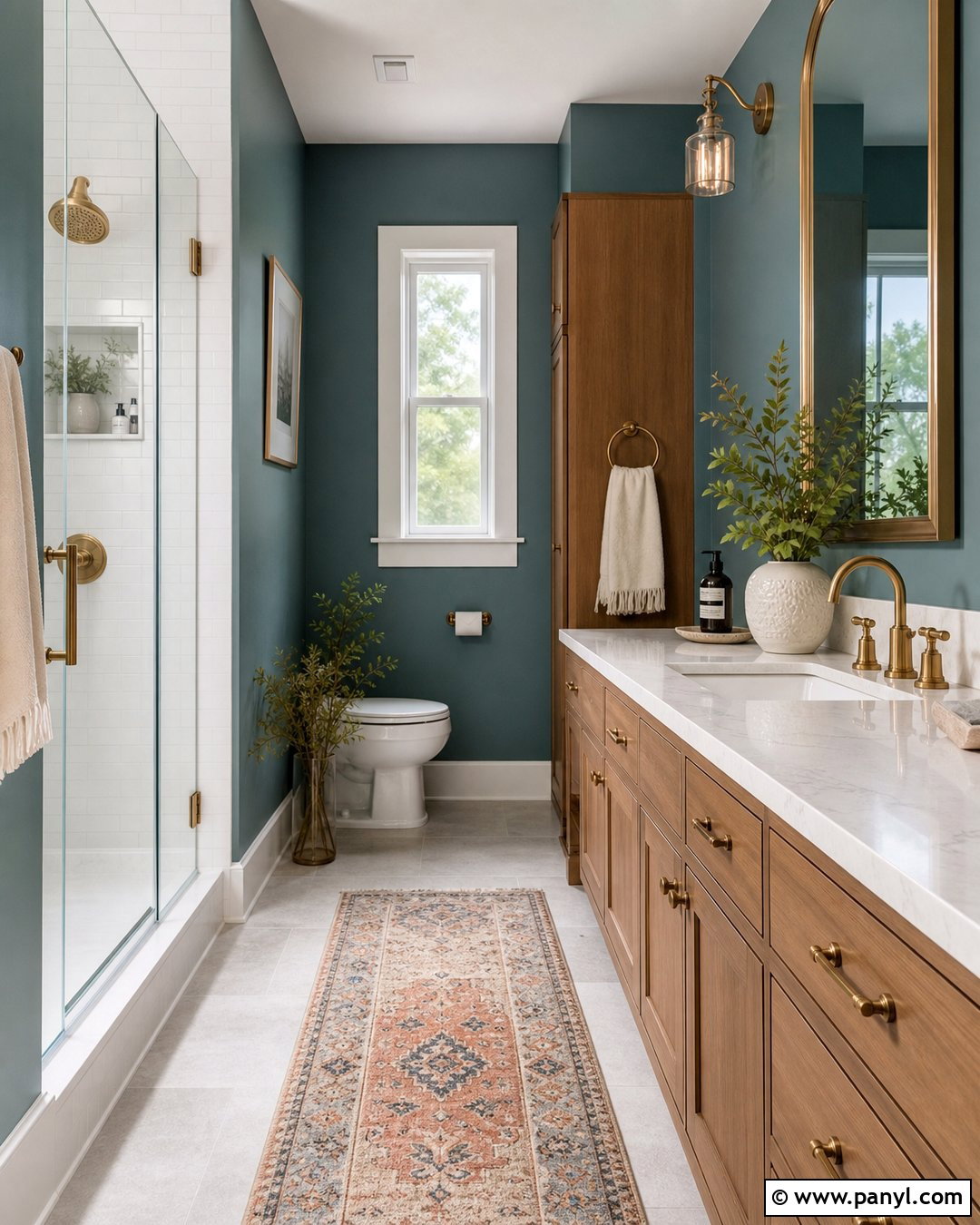 Muted Teal Bathroom Walls - 20 Bathroom Wall Color With Gray Floor Ideas