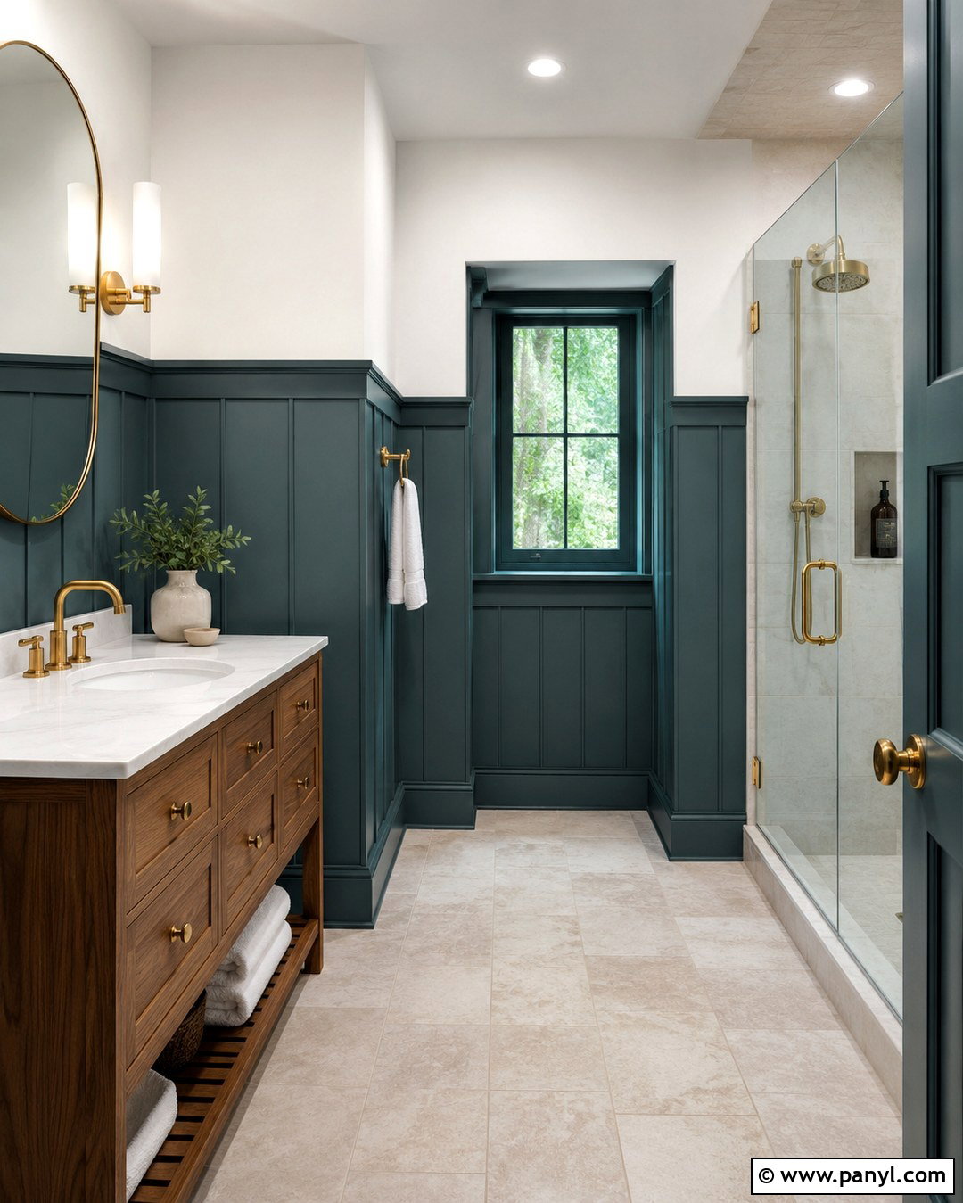 Muted Teal Board And Batten Bathroom - 20 Board And Batten Color Ideas Accent Wall Ideas