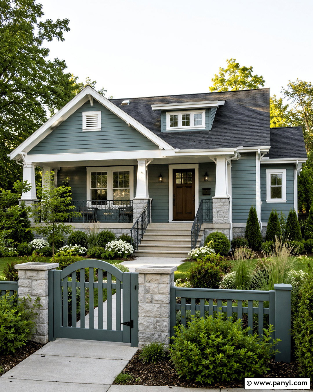 Muted Teal House Exterior - 20 outdoor colours for houses