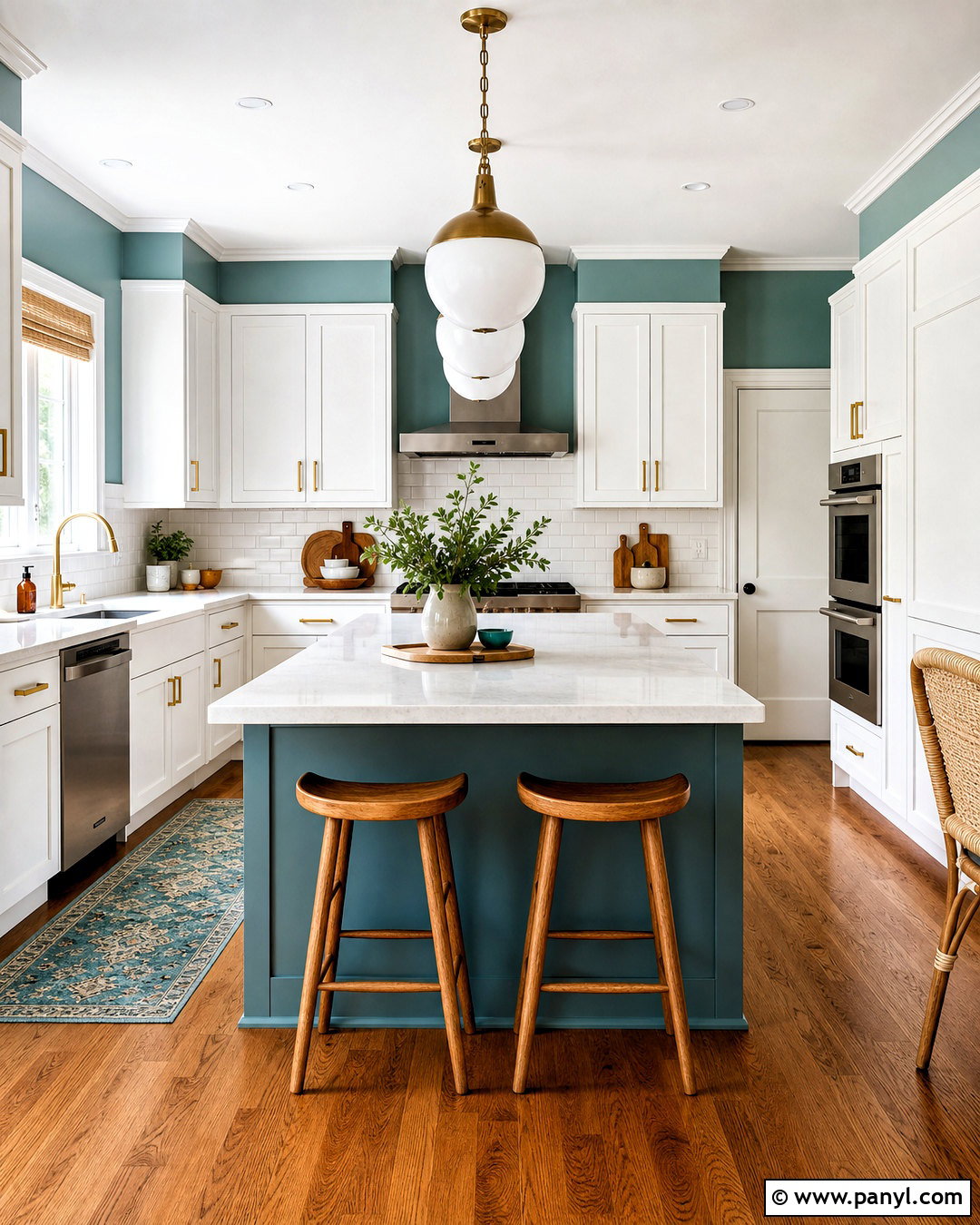 Muted Teal Kitchen Paint - 20 kitchen paint colors with white cabinets