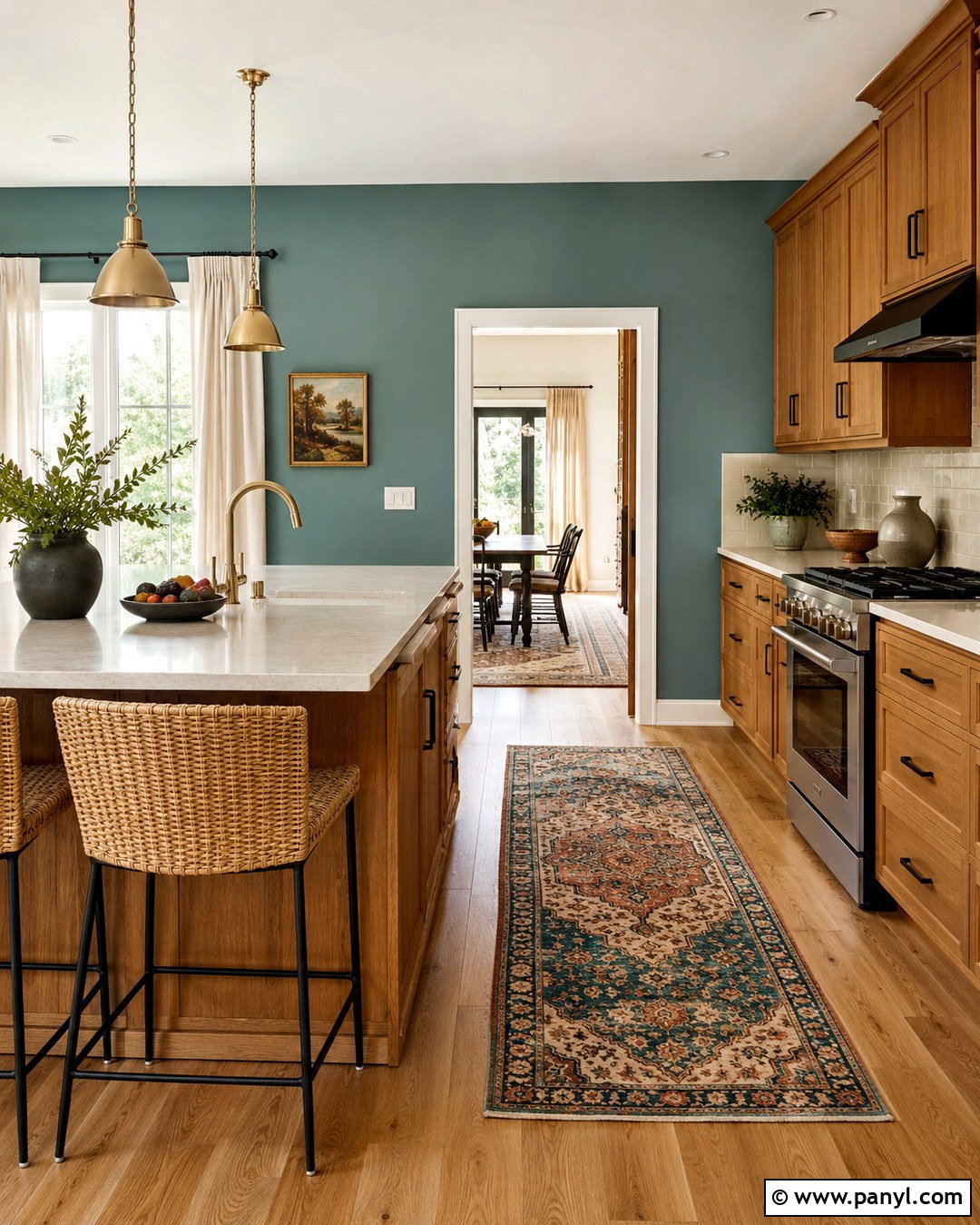Muted Teal Kitchen Wall Color - 20 Kitchen Wall Color With Oak Cabinets