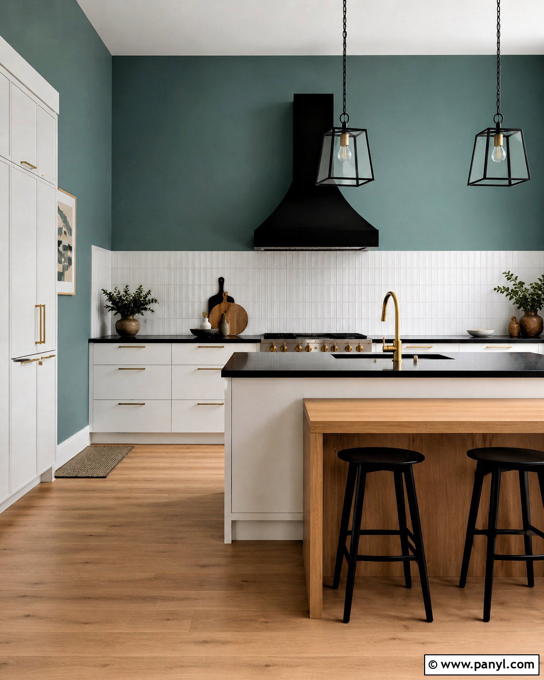 Muted Teal Kitchen Walls - 20 Wall Color For Black And White Kitchen Ideas