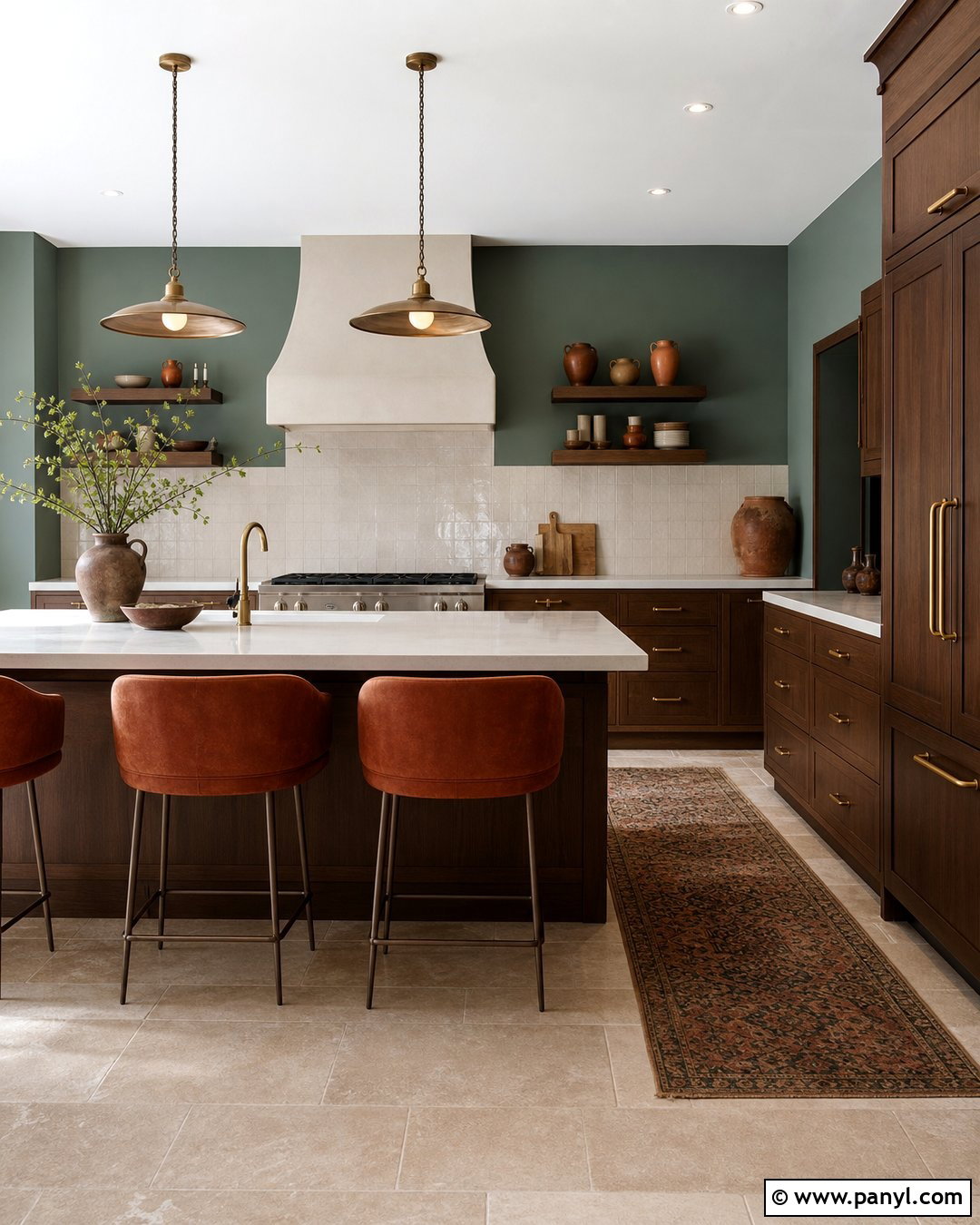 Muted Teal Kitchen Walls - 35 kitchen wall colours