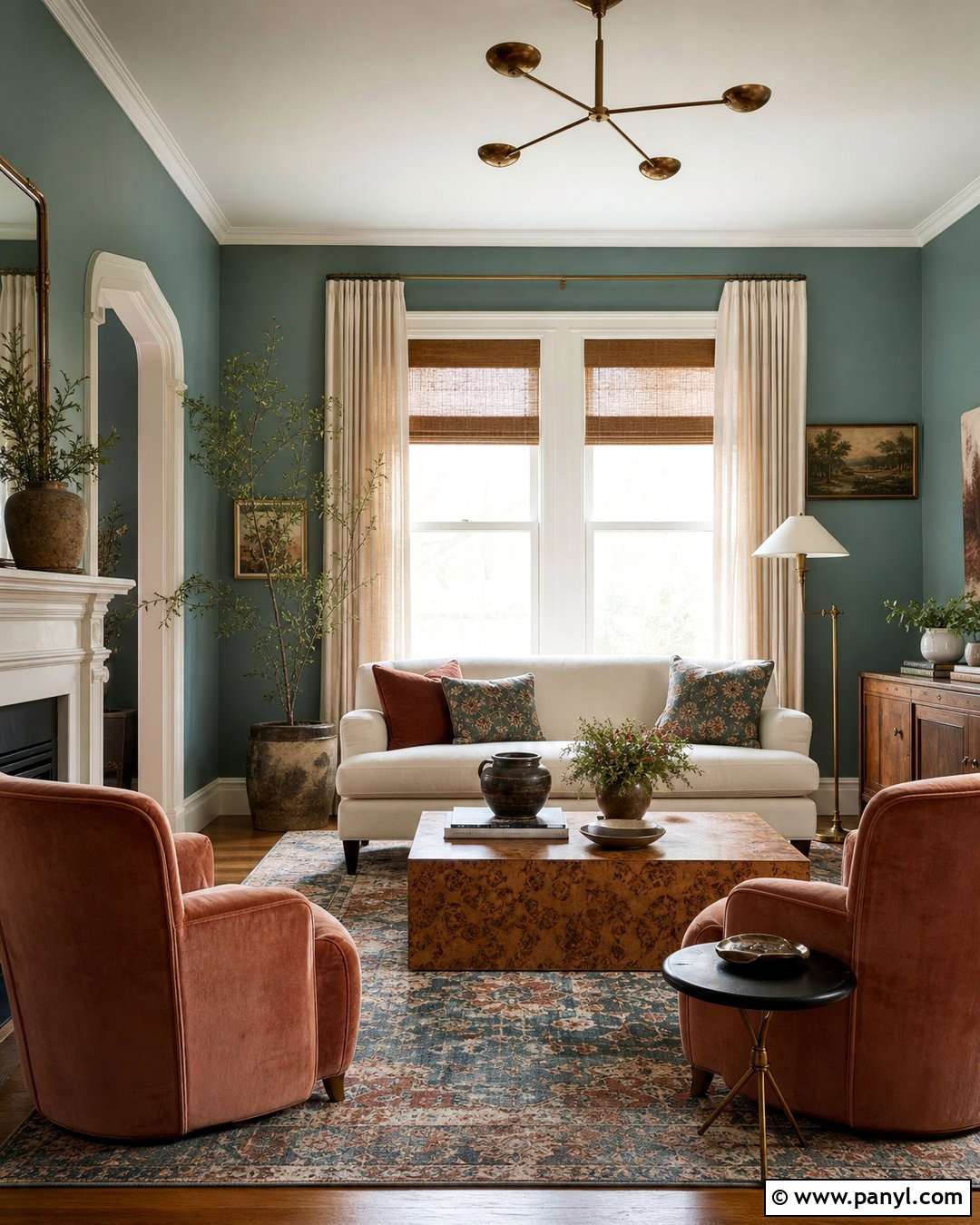 Muted Teal Living Room Wall Color - 30 Interior Wall Colors Living Room Ideas