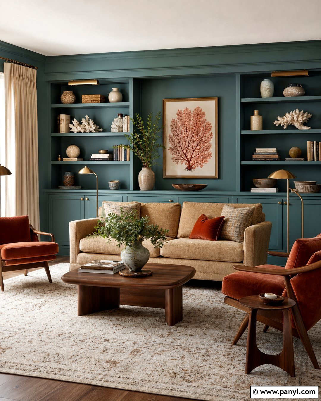 Muted Teal Living Room Walls - 35 Best Wall Colors For Living Room Ideas