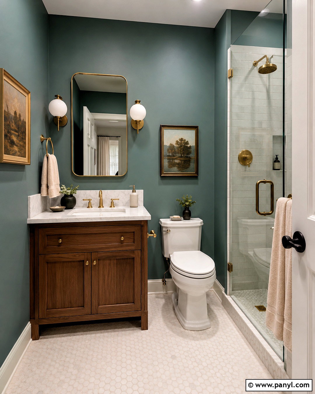 Muted Teal Small Bathroom Walls - 35 small bathroom wall colors