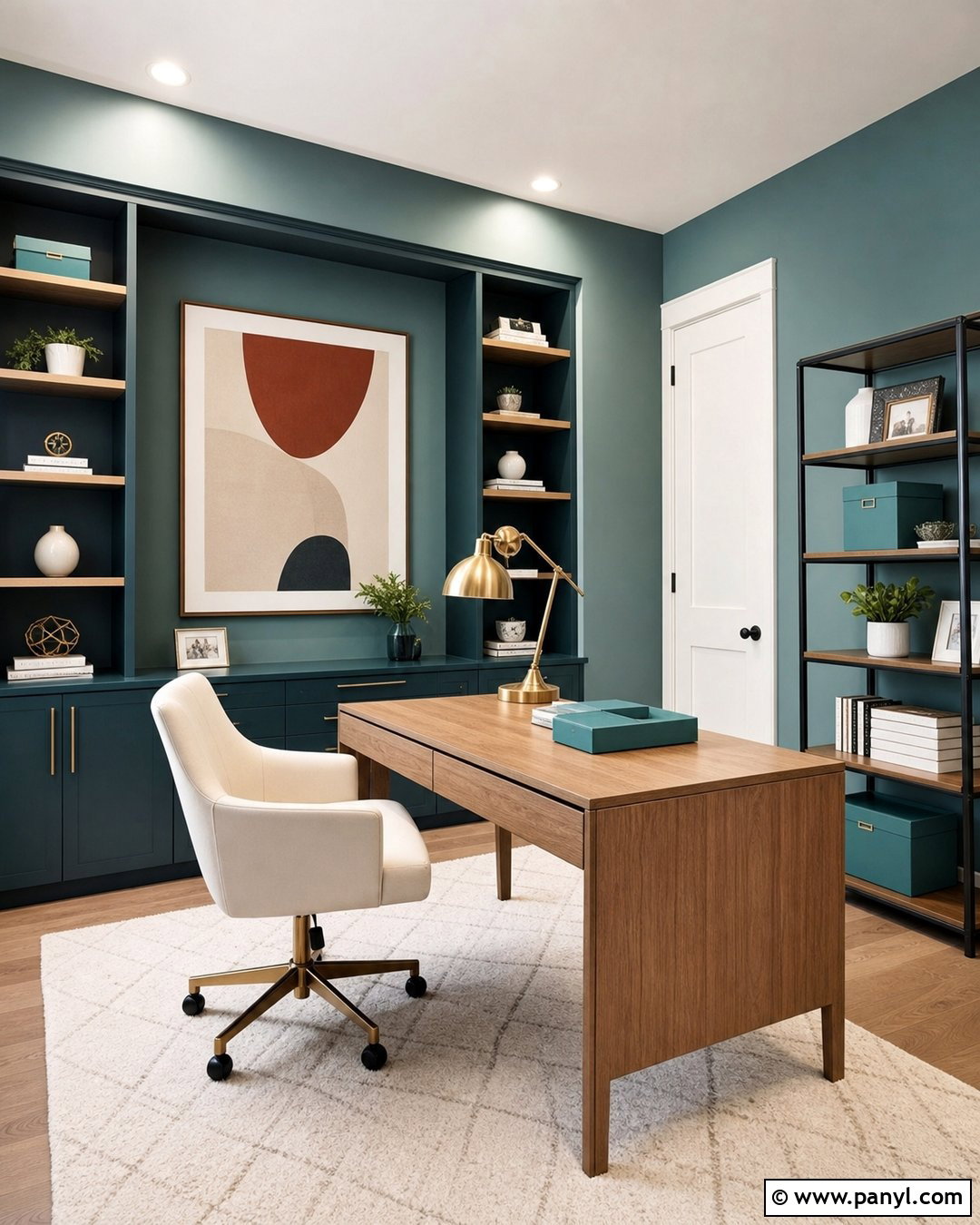 Muted Teal Study Room - 20 Best Wall Color For Study Room Ideas