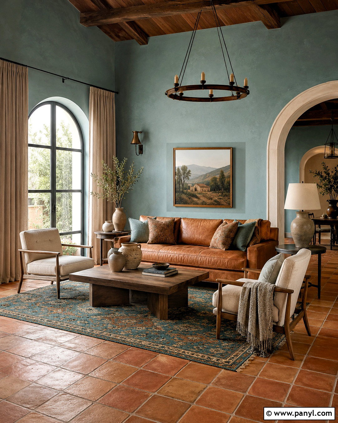 Muted Teal Tuscan Walls - 35 tuscan wall colors