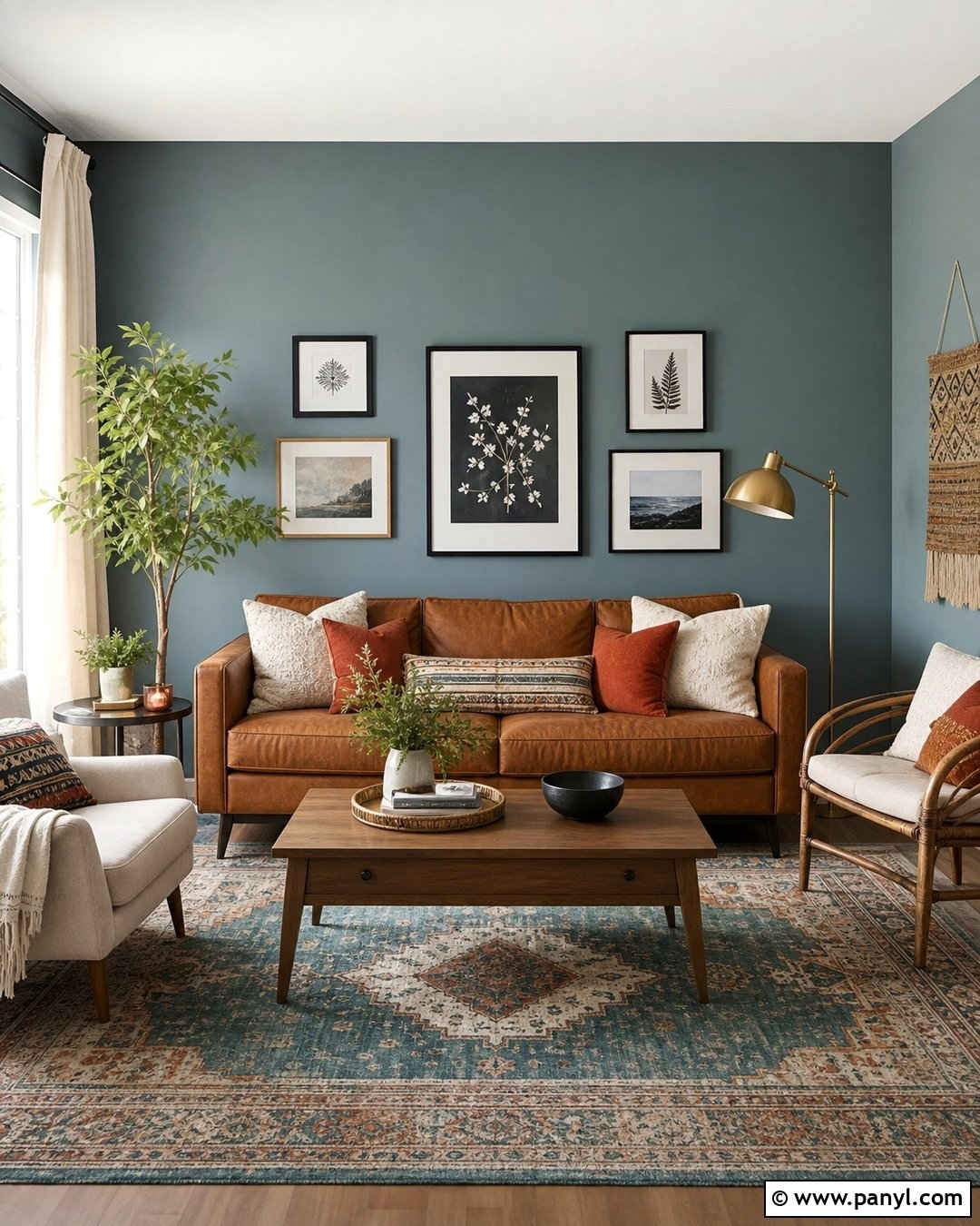 Muted Teal Walls With Brown Couch - 20 Best Wall Color For Brown Couch Ideas