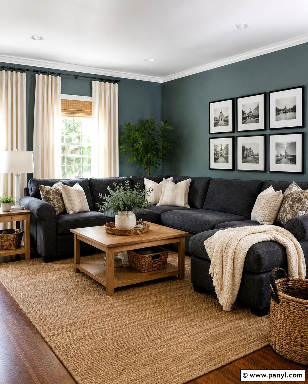 Muted Teal Walls With Charcoal Grey Sofa - 20 Teal Walls Grey Sofa Ideas