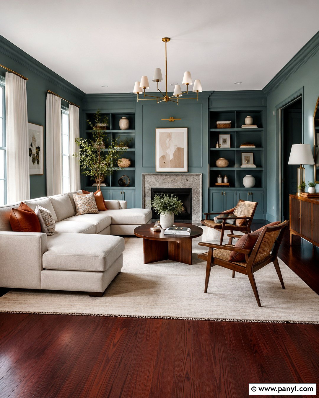 Muted Teal Walls With Dark Floors - 20 Dark Floor Wall Color Ideas