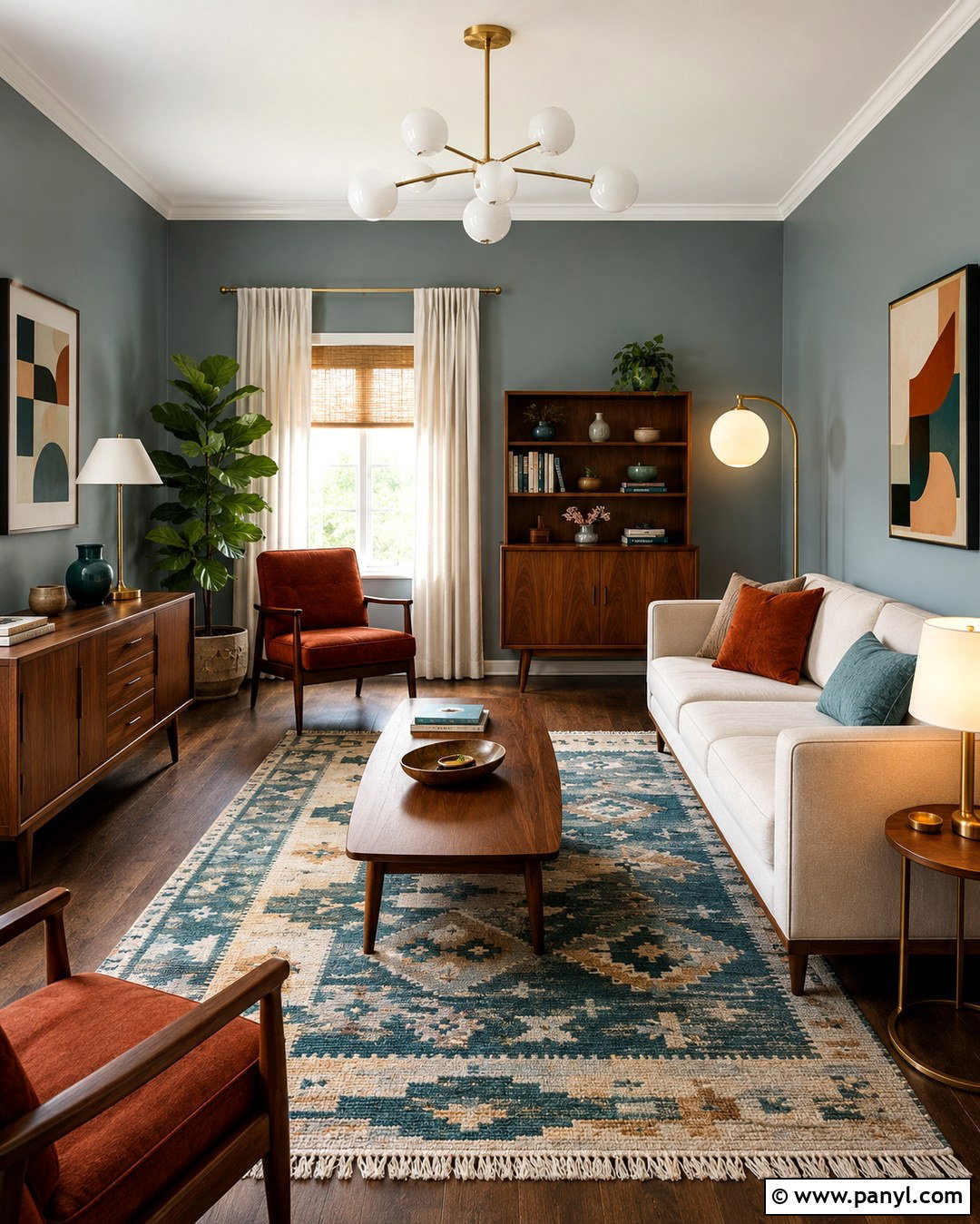 Muted Teal Walls With Walnut Furniture - 20 Best Wall Color For Walnut Furniture Ideas