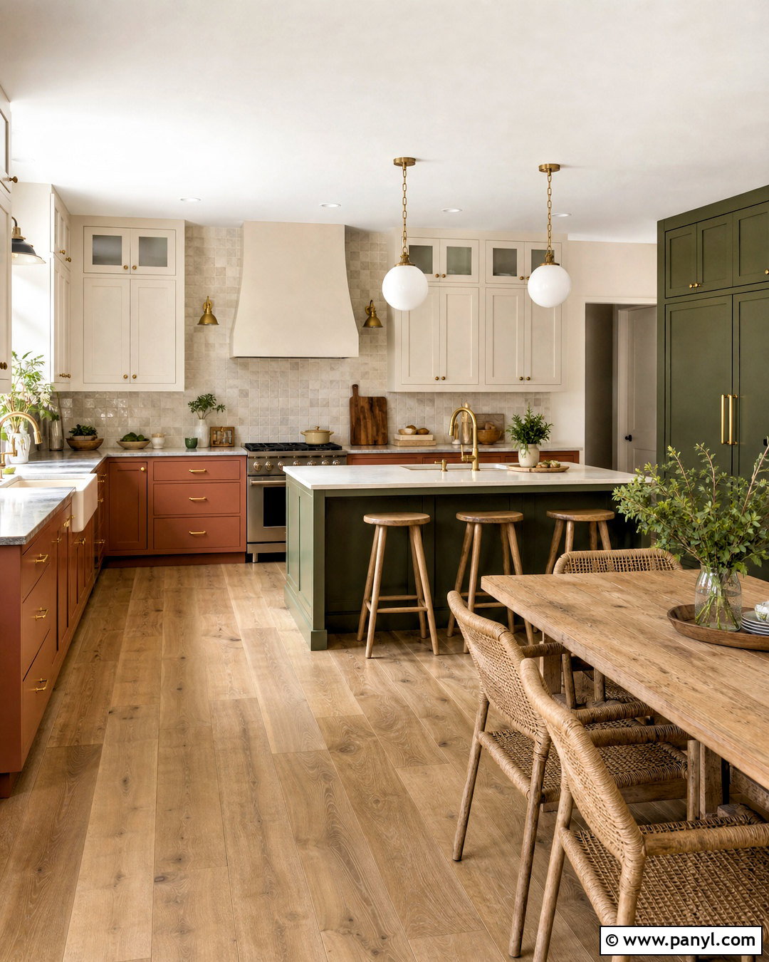 Muted Terracotta And Olive Green Kitchen - 20 muted terracotta ideas