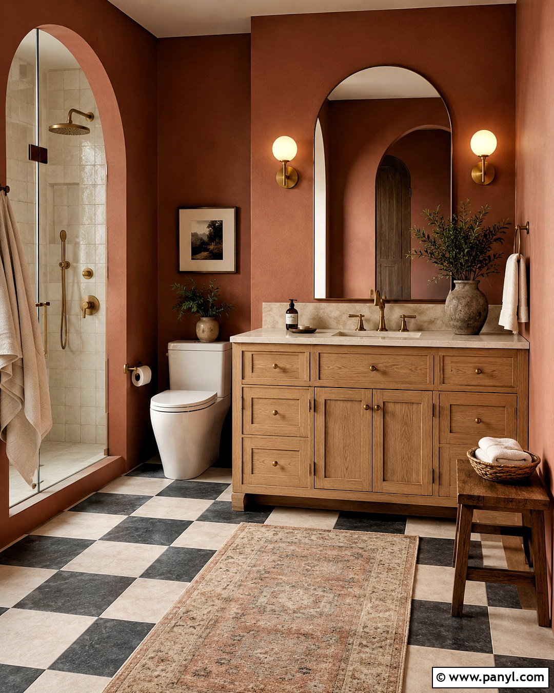 Muted Terracotta Bathroom Walls - 20 paint colors for bathroom walls