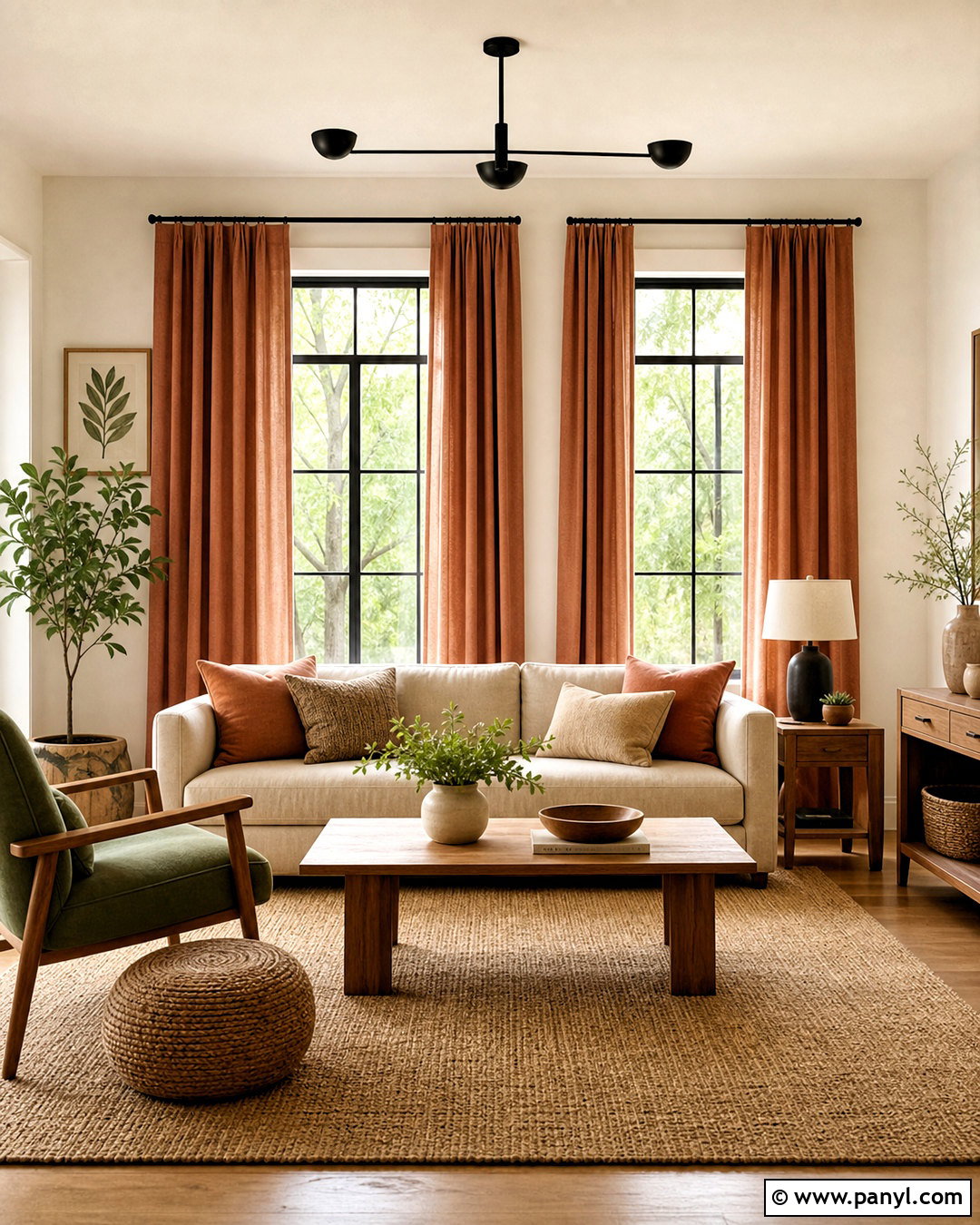 Muted Terracotta Curtains - 20 muted terracotta ideas