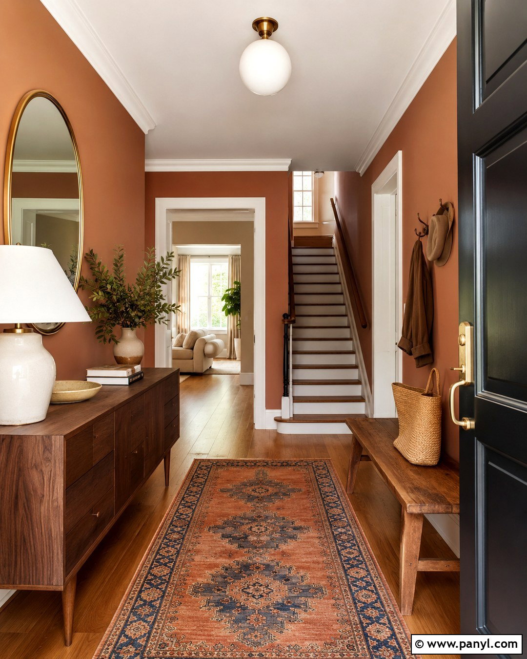 Muted Terracotta Entryway Walls - 20 Colors For Walls In House Ideas
