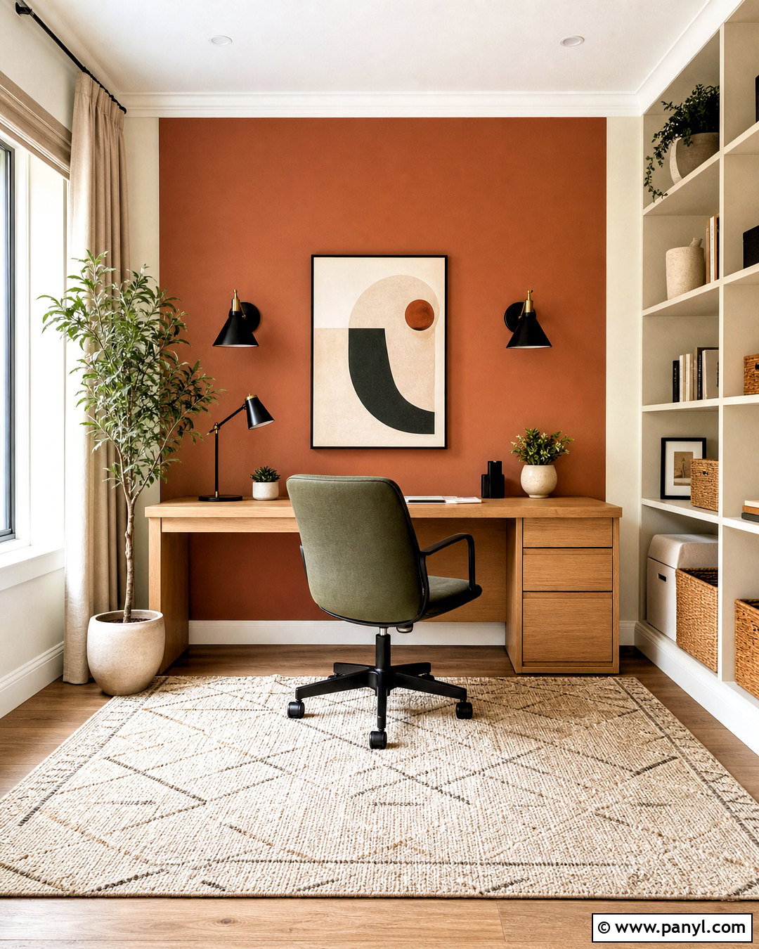 Muted Terracotta Home Office - 20 muted terracotta ideas