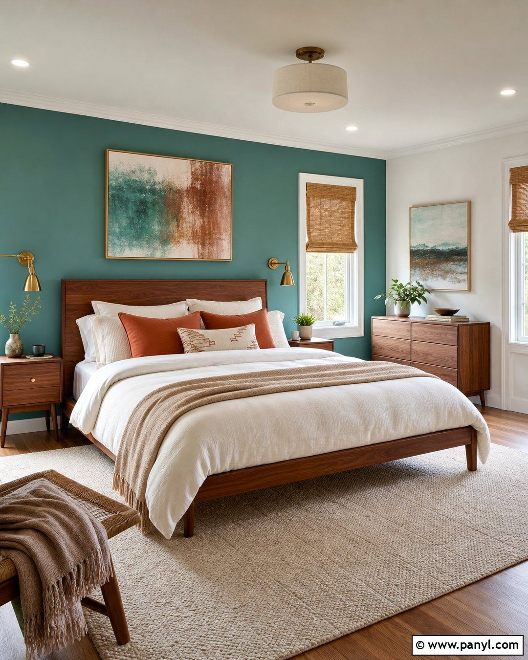 Muted Turquoise Accent Wall - 30 accent wall paint colors