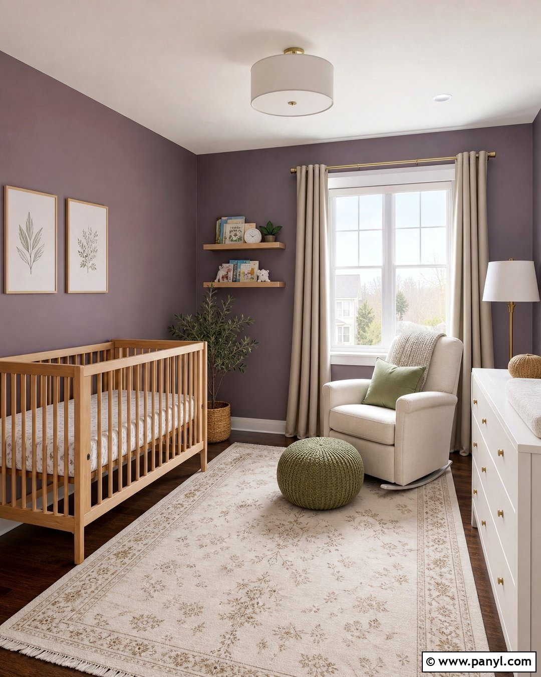 Muted Violet Purple Nursery - 20 Modern Purple Wall Color Ideas