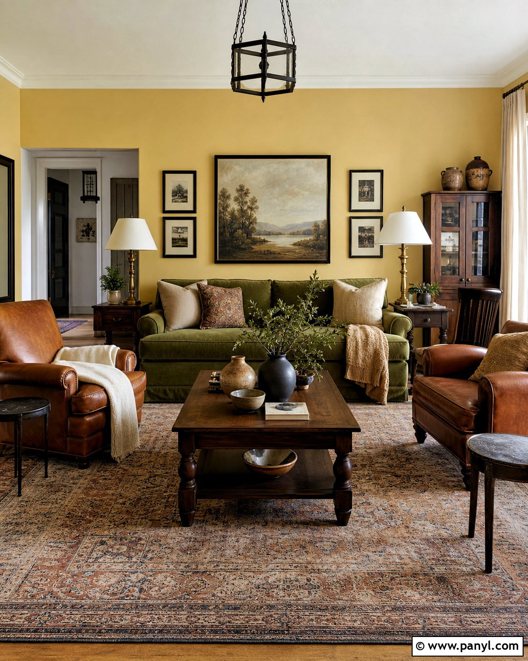 Muted Yellow Living Room - 20 yellow living room colors