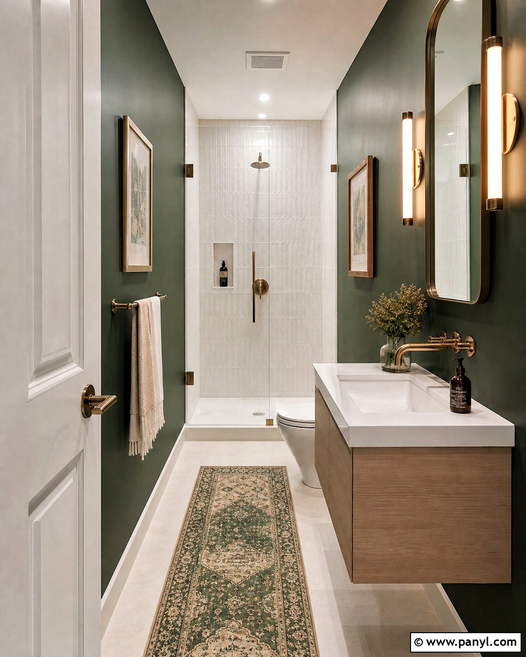 Narrow Dark Green Bathroom - 20 small dark green bathroom ideas