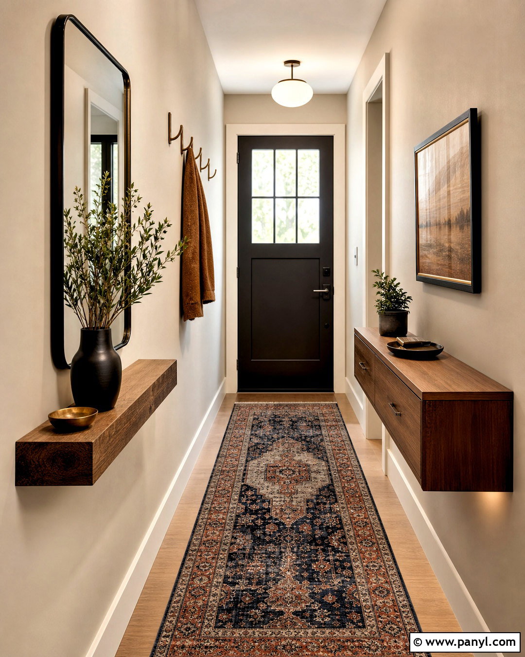 Narrow Entryway With Runner Rug - 20 entryway ideas