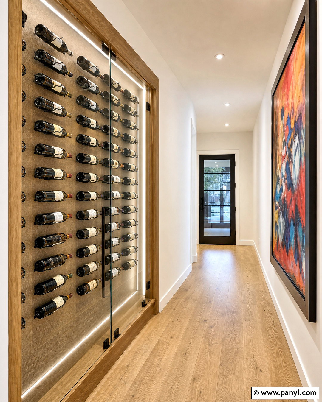 Narrow Hallway Glass Wine Cellar Wall - 20 small glass wine cellar wall ideas