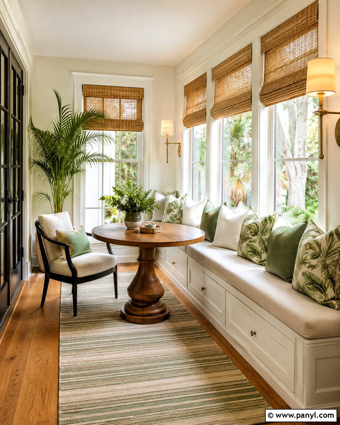 Narrow Sunroom With Built-In Bench - 20 narrow sunroom ideas