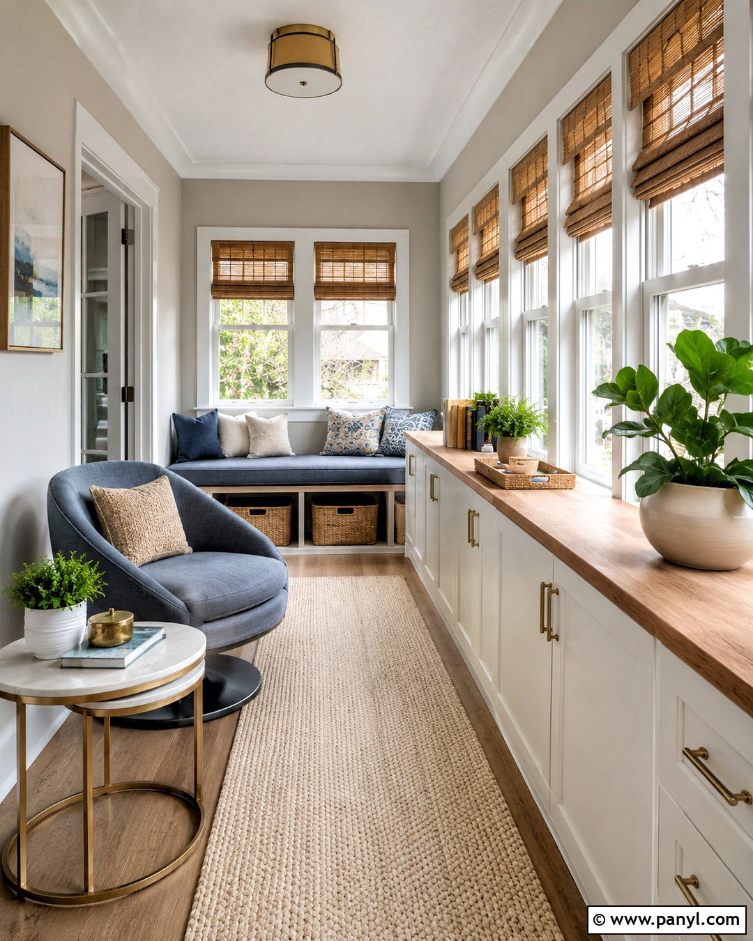 Narrow Sunroom With Hidden Storage - 20 narrow sunroom ideas