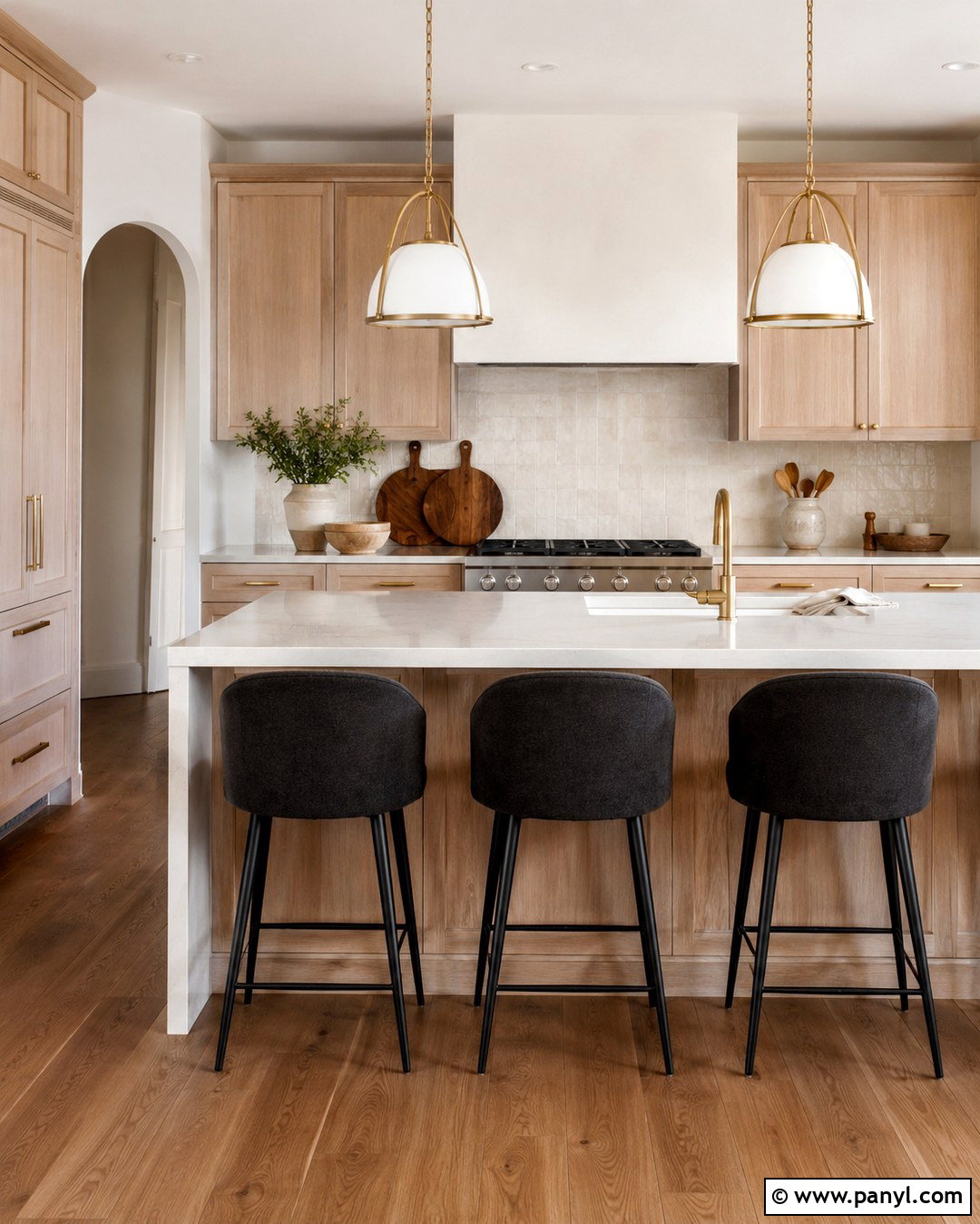 Natural Cream Kitchen With White Oak Cabinets - 20 Natural Cream Walls