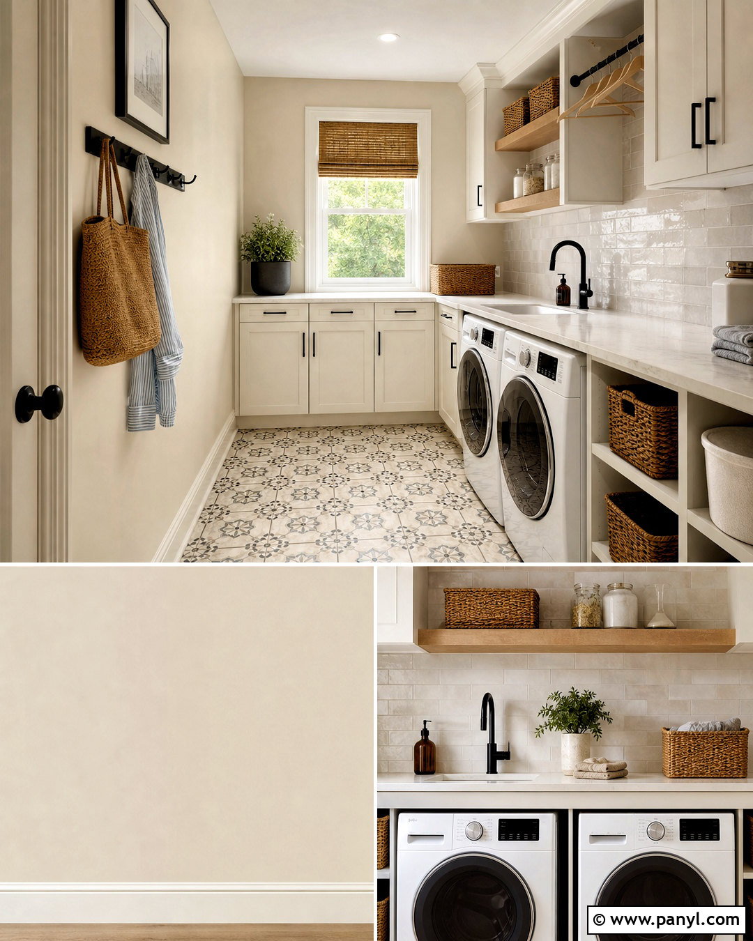 Natural Cream Laundry Room Walls - 20 creamy wall color ideas