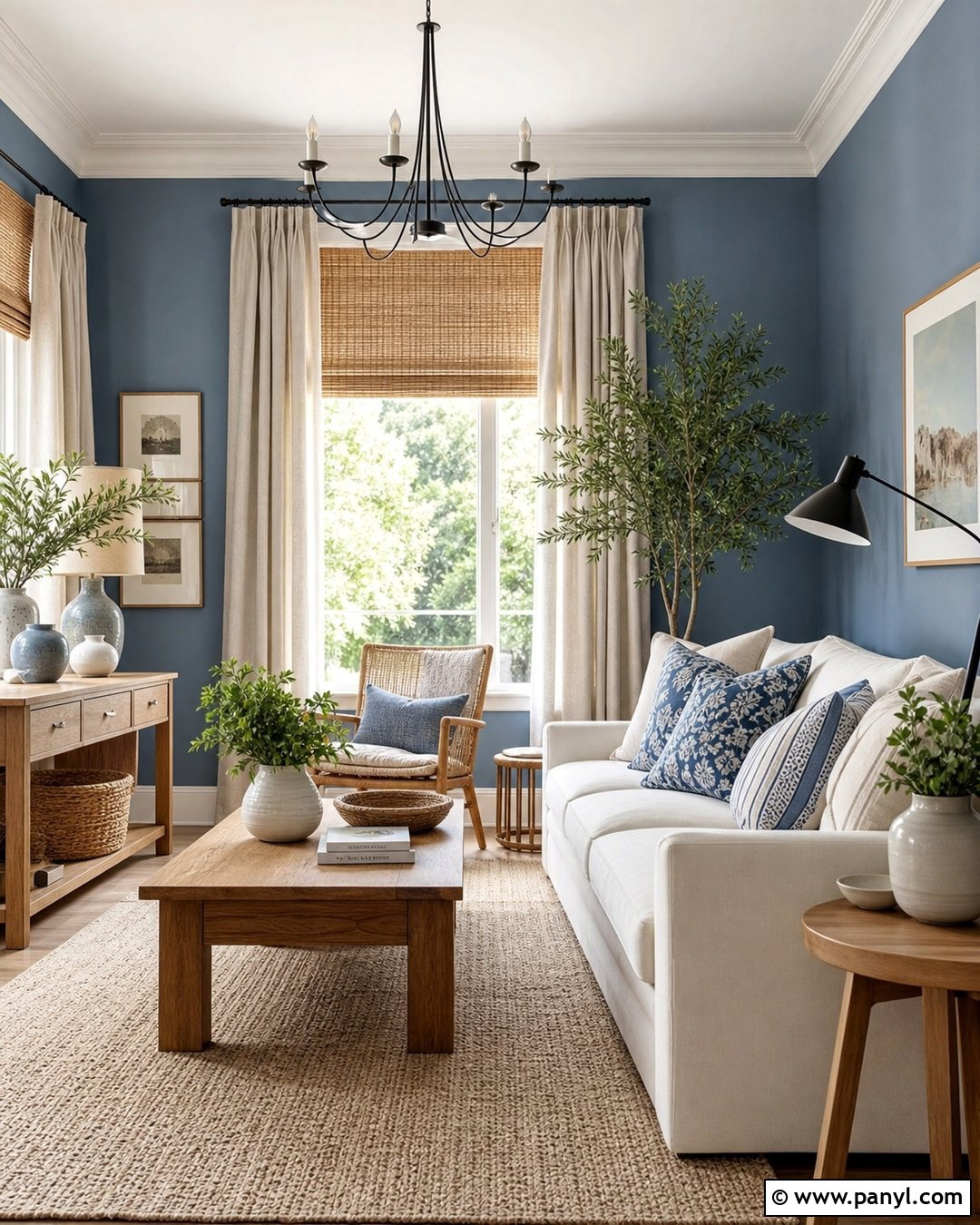 Natural Curtains With Blue Walls - 20 Blue Wall With Curtains