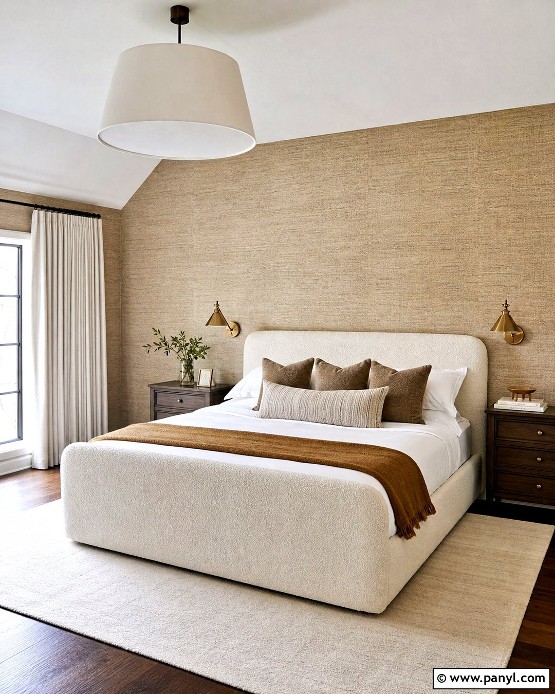 Natural Grasscloth Bedroom Wall - 20 bedroom wall accent ideas