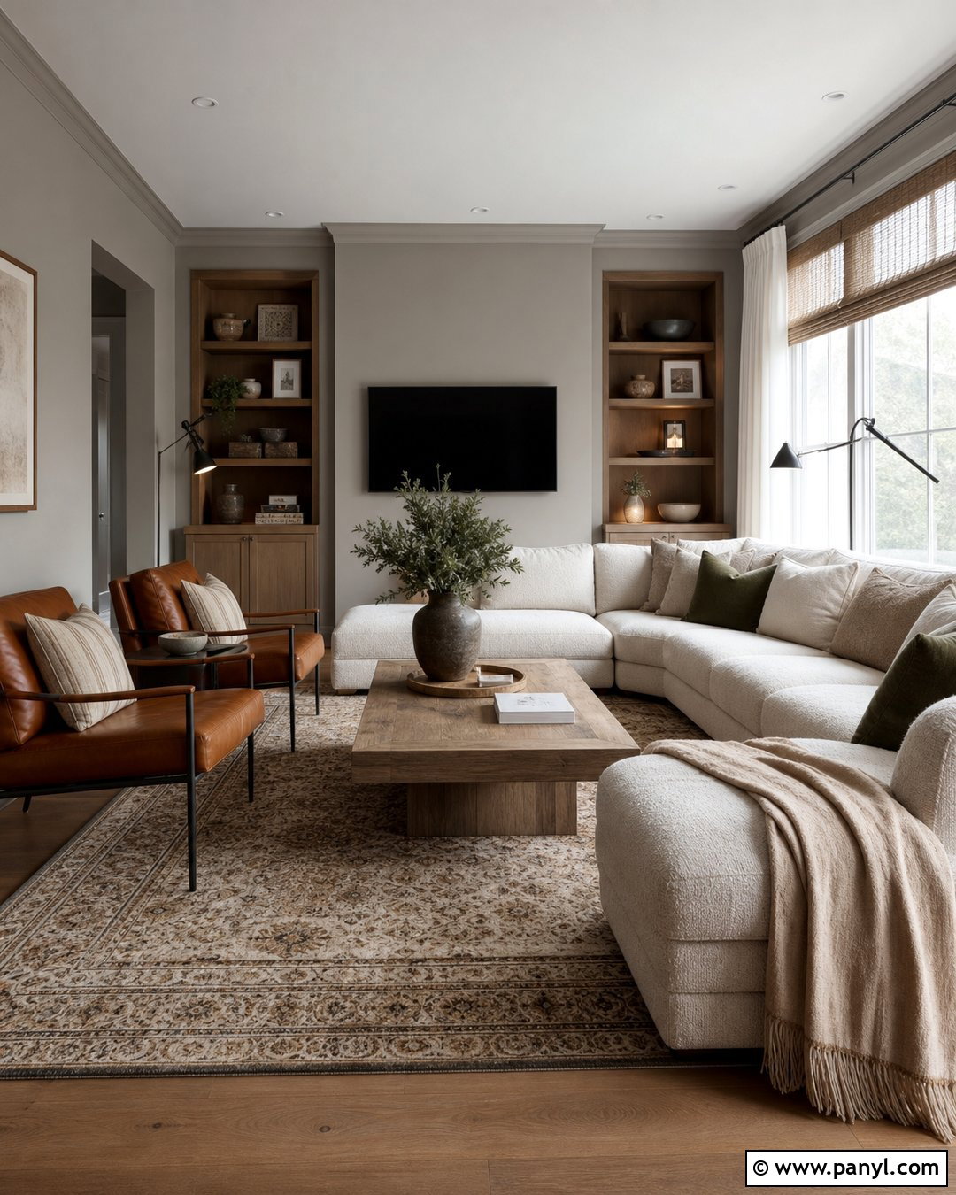 Natural Gray Family Room - 20 Popular Gray Wall Colors