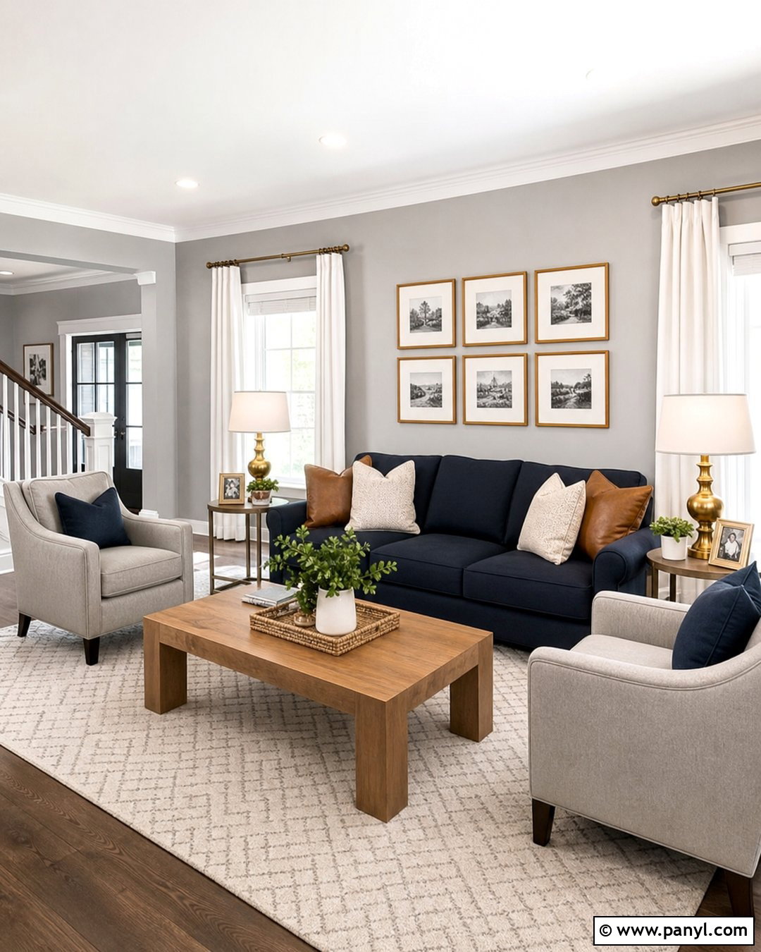 Natural Gray Living Room - 20 Behr Wall Colors For Living Room Ideas