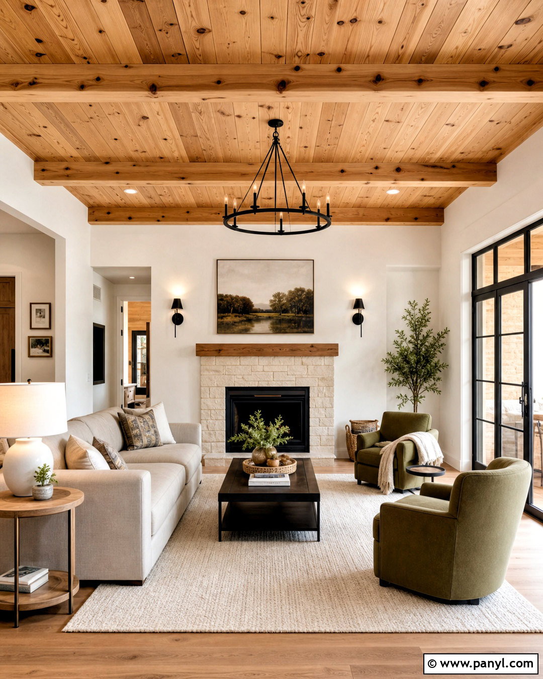 Natural Knotty Pine Ceiling Living Room - 20 knotty pine ceiling ideas