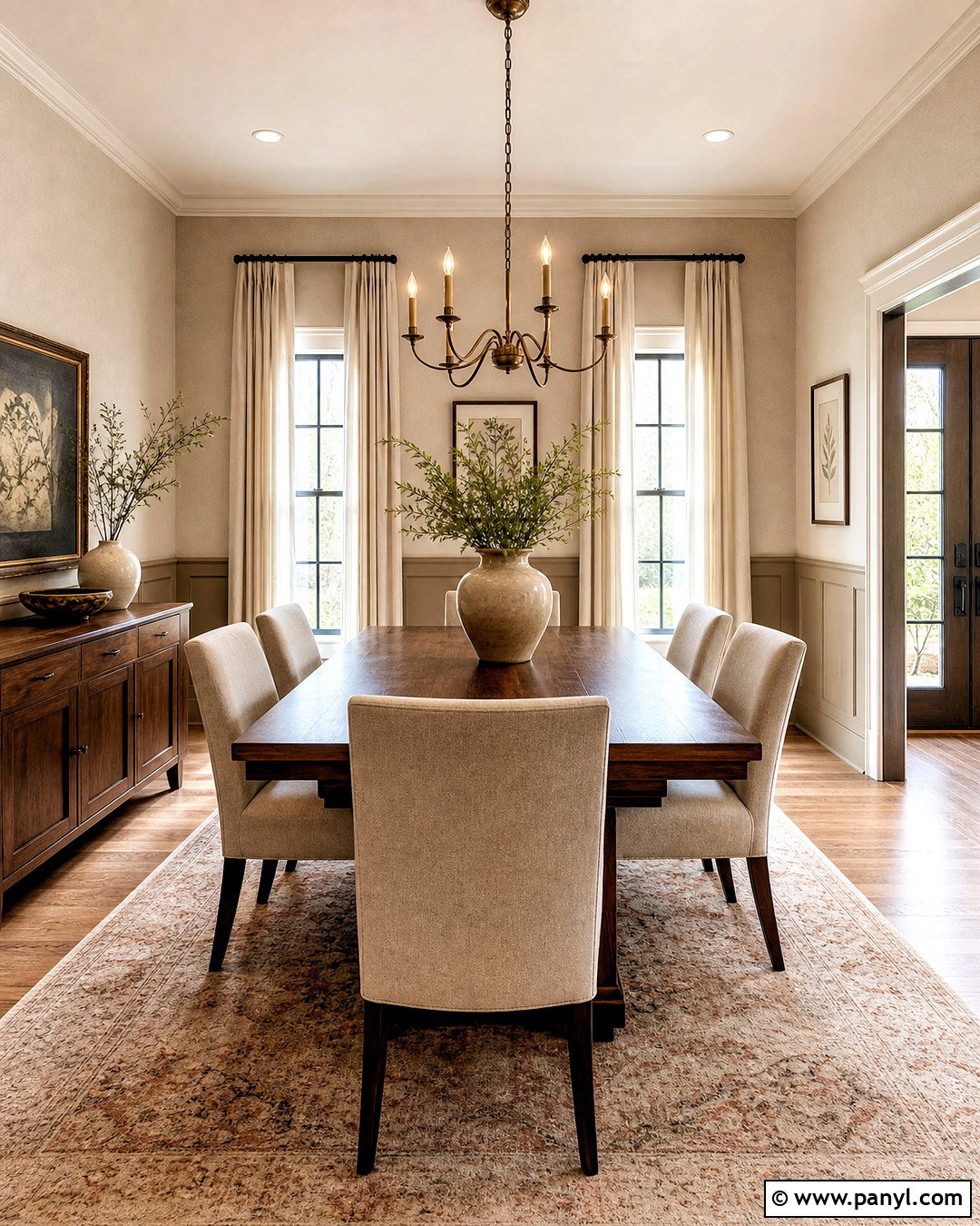 Natural Linen And Antler Velvet Dining Room - 20 sw natural linen color palette ideas