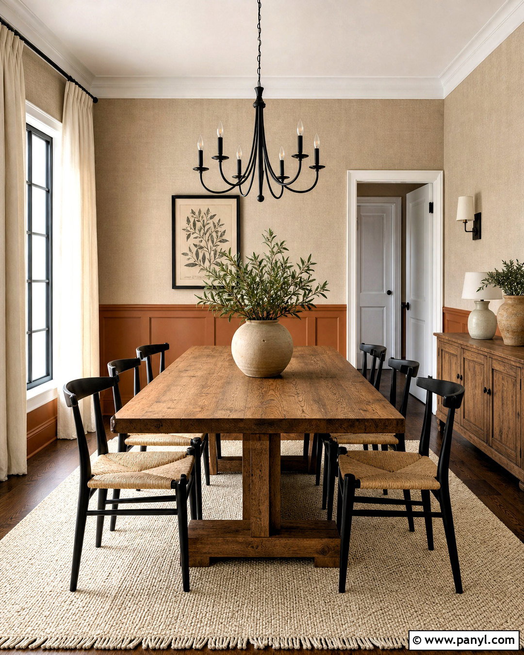 Natural Linen And Cavern Clay Dining Room - 20 sw natural linen color palette ideas