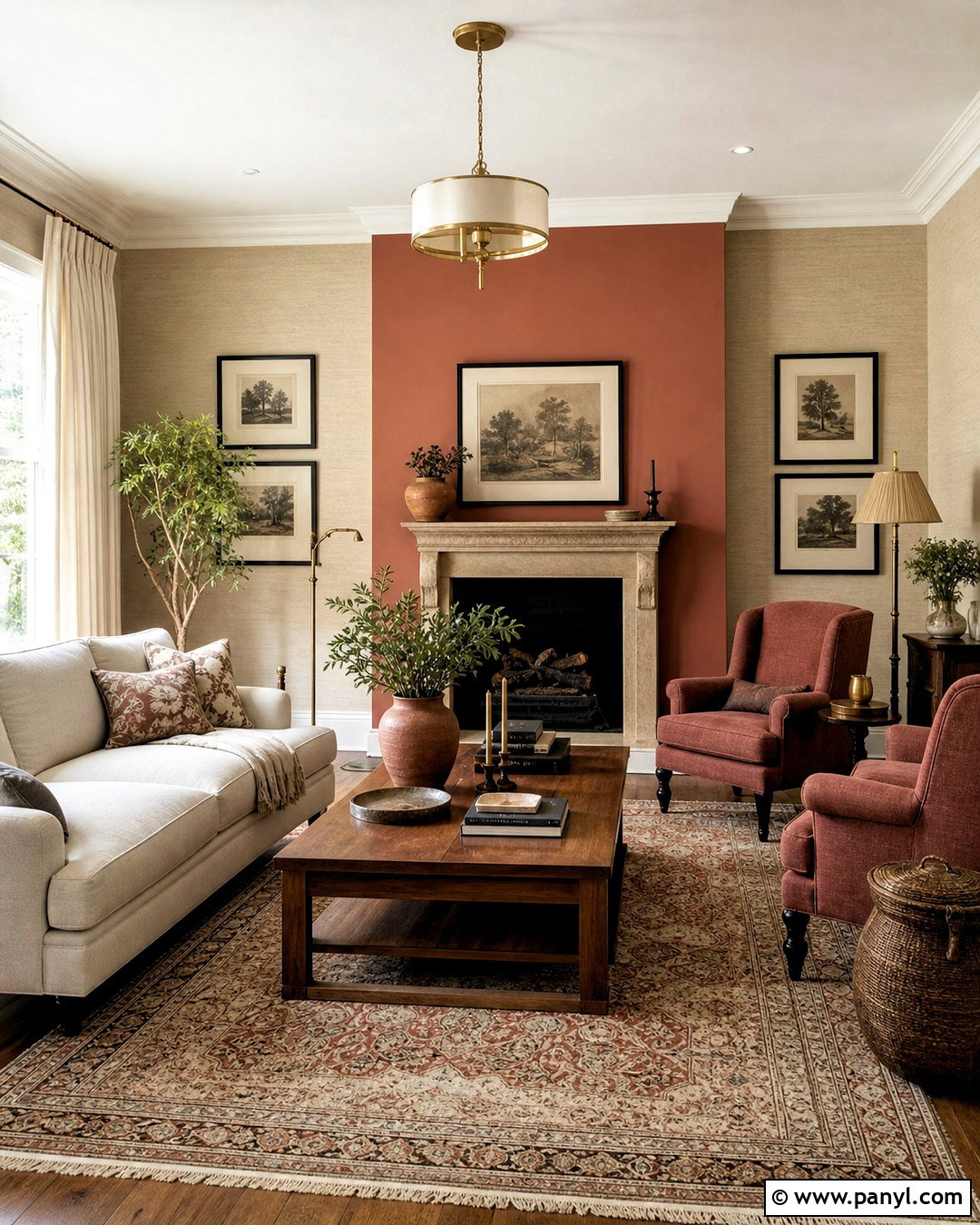 Natural Linen And Redend Point Sitting Room - 20 sw natural linen color palette ideas