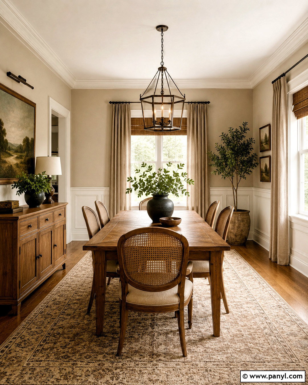 Natural Linen Dining Room With Wood Paneling - 20 natural linen sherwin williams ideas