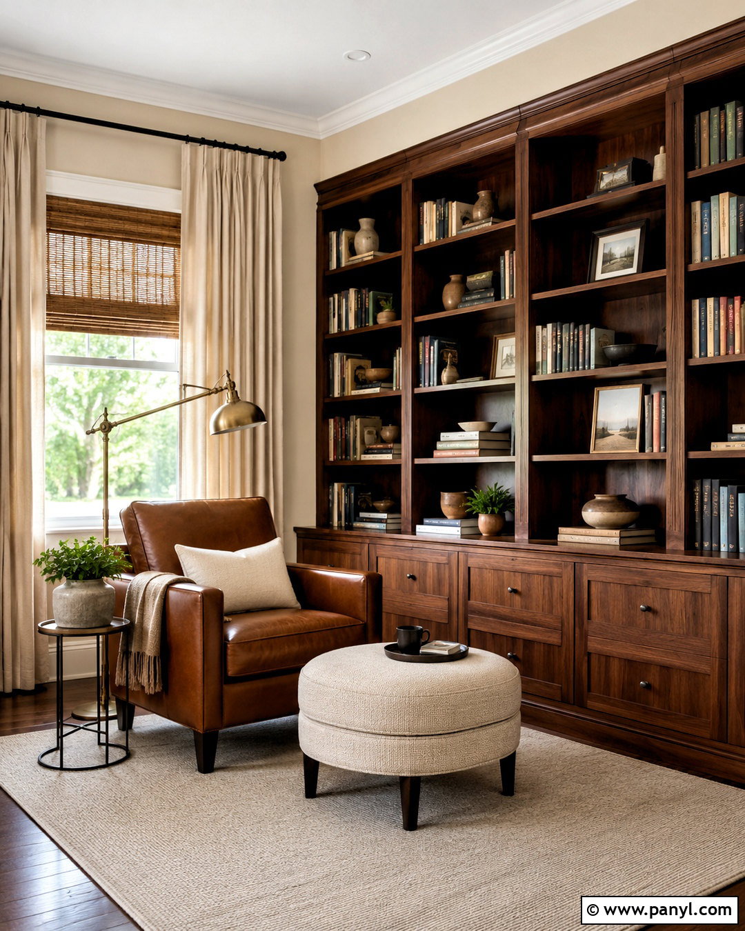 Natural Linen Home Library Walls - 40 natural linen sherwin williams walls