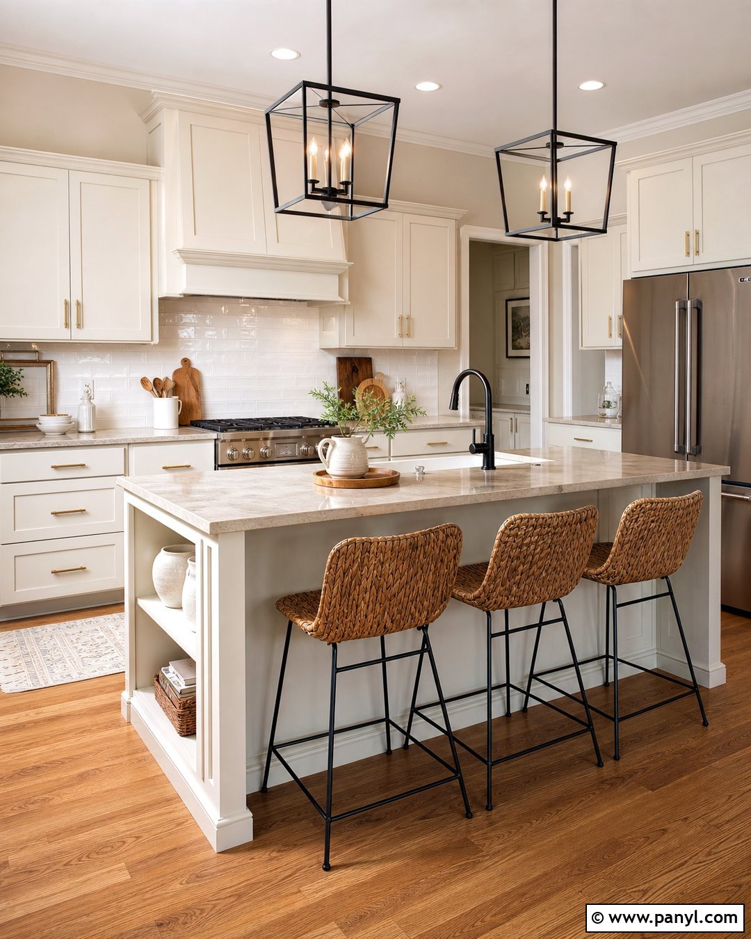 Natural Linen Kitchen With White Cabinets - 25 Sherman Williams Natural Linen Walls