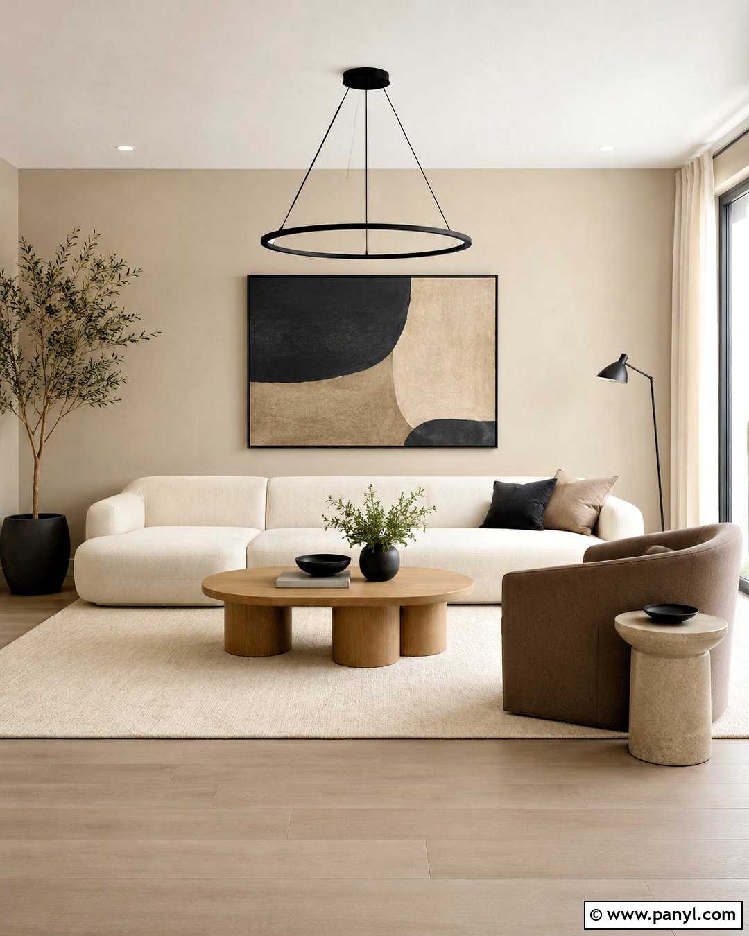 Natural Linen Minimalist Living Room - 40 natural linen sherwin williams walls