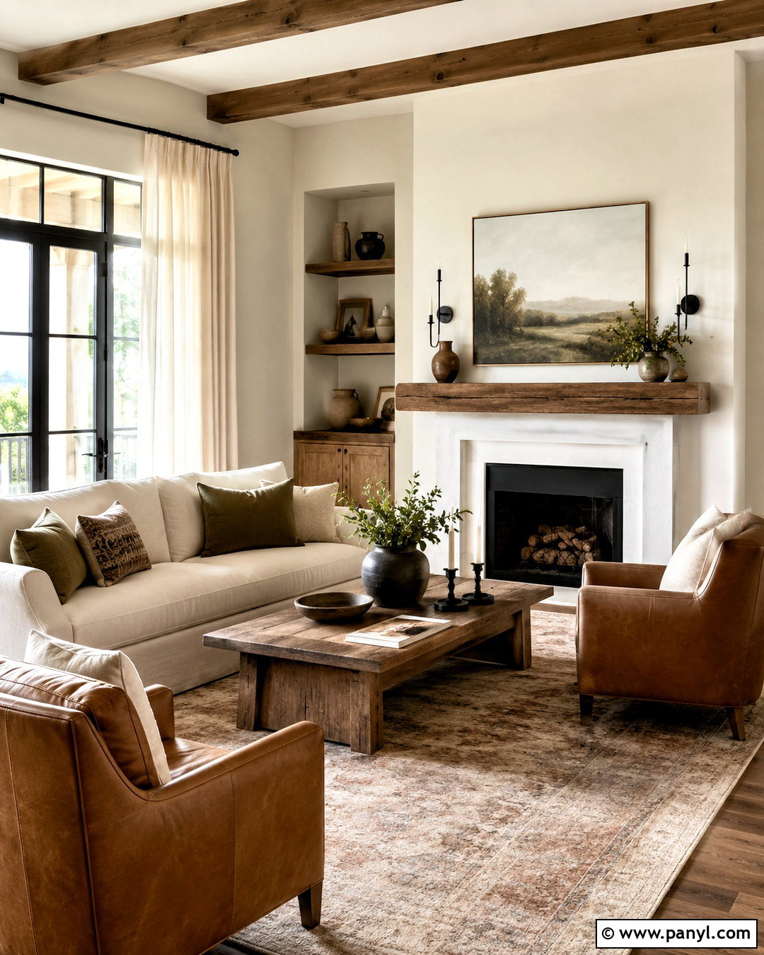 Natural Linen Modern Farmhouse Living Room - 40 natural linen sherwin williams walls