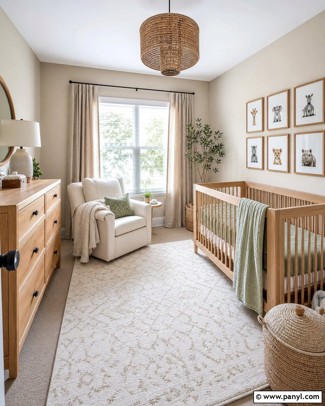 Natural Linen Nursery With Natural Wood - 25 Sherman Williams Natural Linen Walls