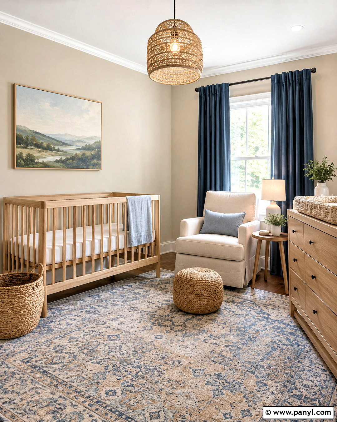 Natural Linen Nursery With Soft Blue - 20 natural linen sherwin williams ideas
