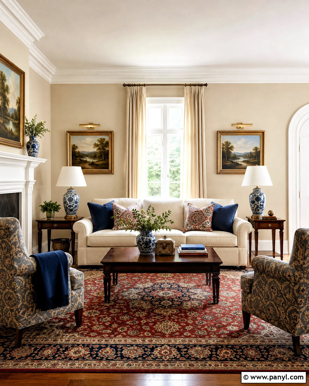 Natural Linen Traditional Living Room - 40 natural linen sherwin williams walls