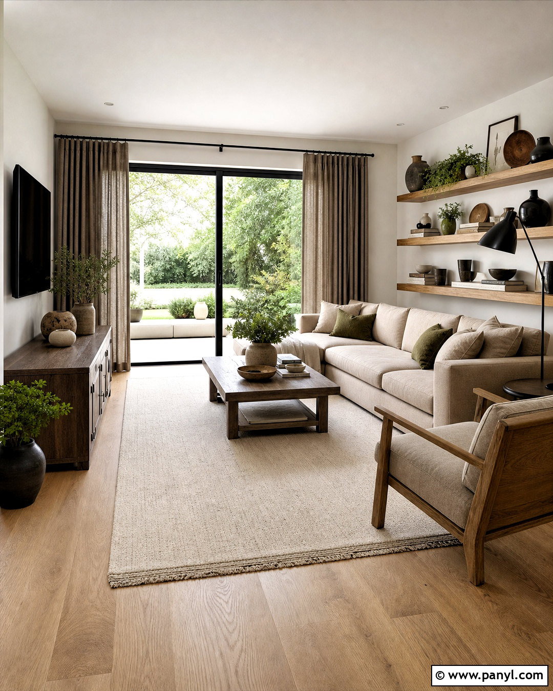 Natural Oak And Gray-Brown Wood Combination - 20 wood color combination ideas