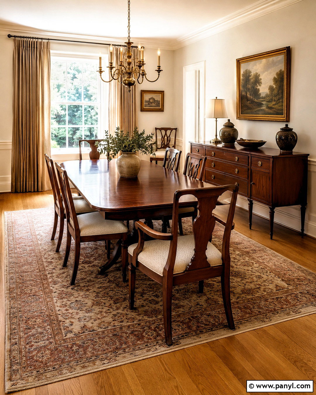 Natural Oak And Mahogany Dining Room - 20 different wood tones in one room ideas