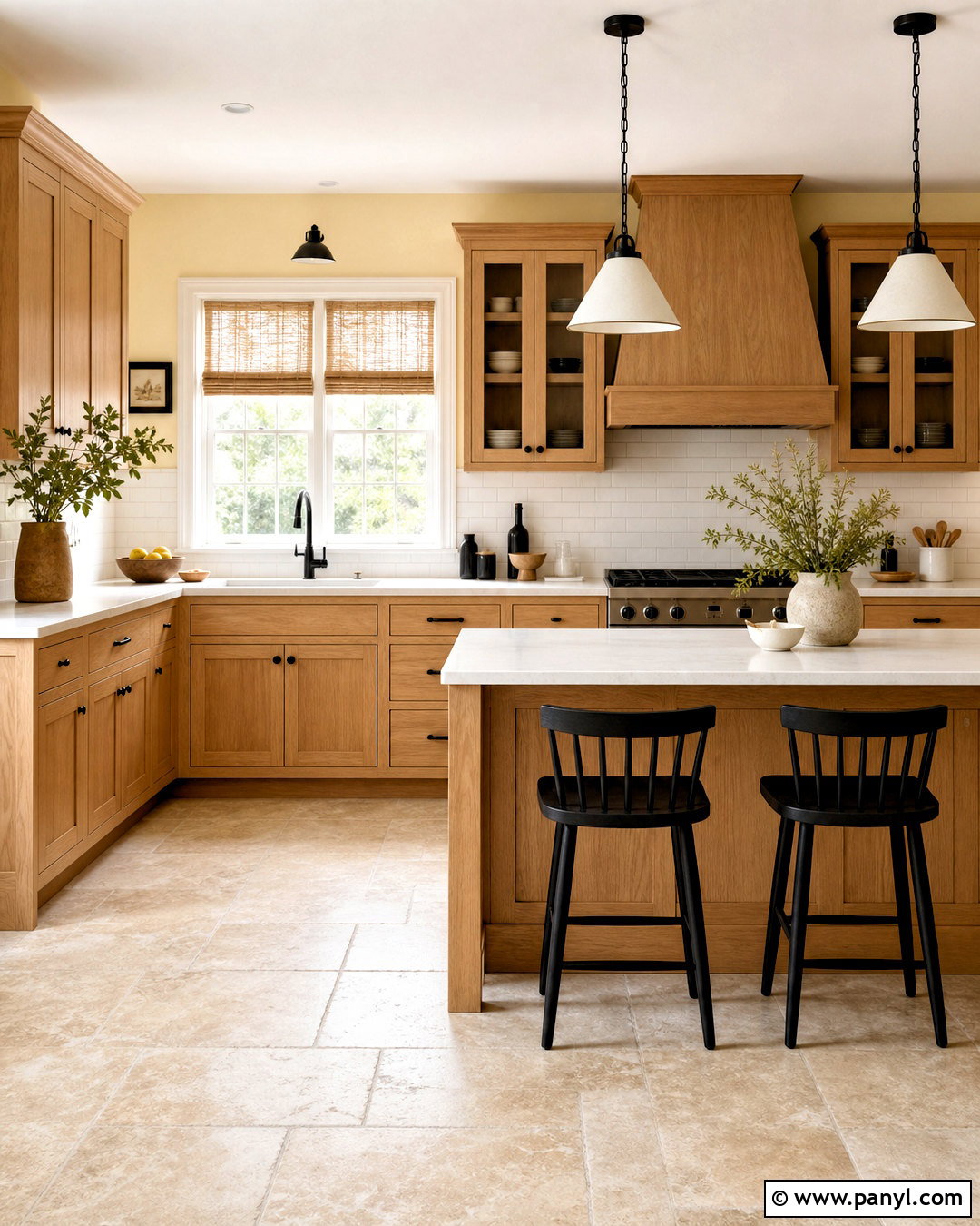 Natural Oak Cabinets With Yellow Walls - 20 what color cabinets go with yellow walls